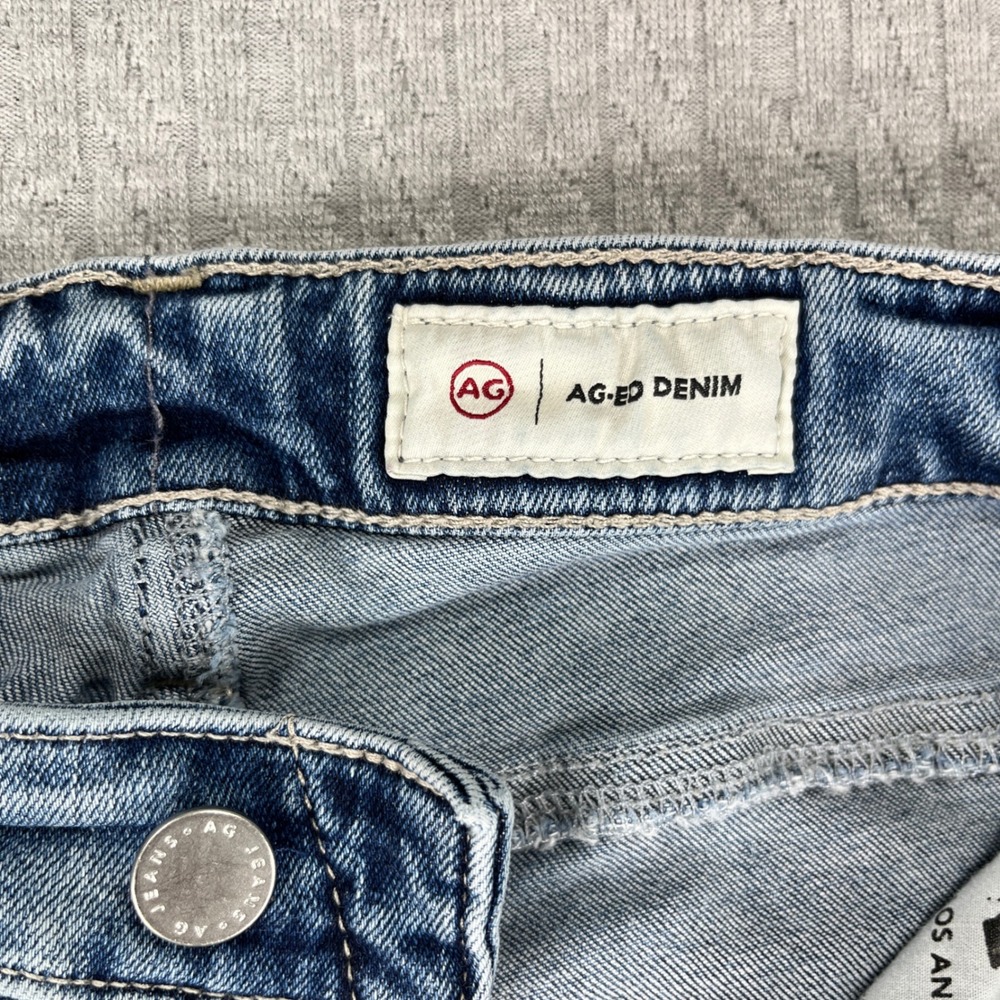 AG Adriano Goldschmied Bootcut Jeans Women 26/25X26 Blue Raw Hem High Rise - Picture 3 of 16